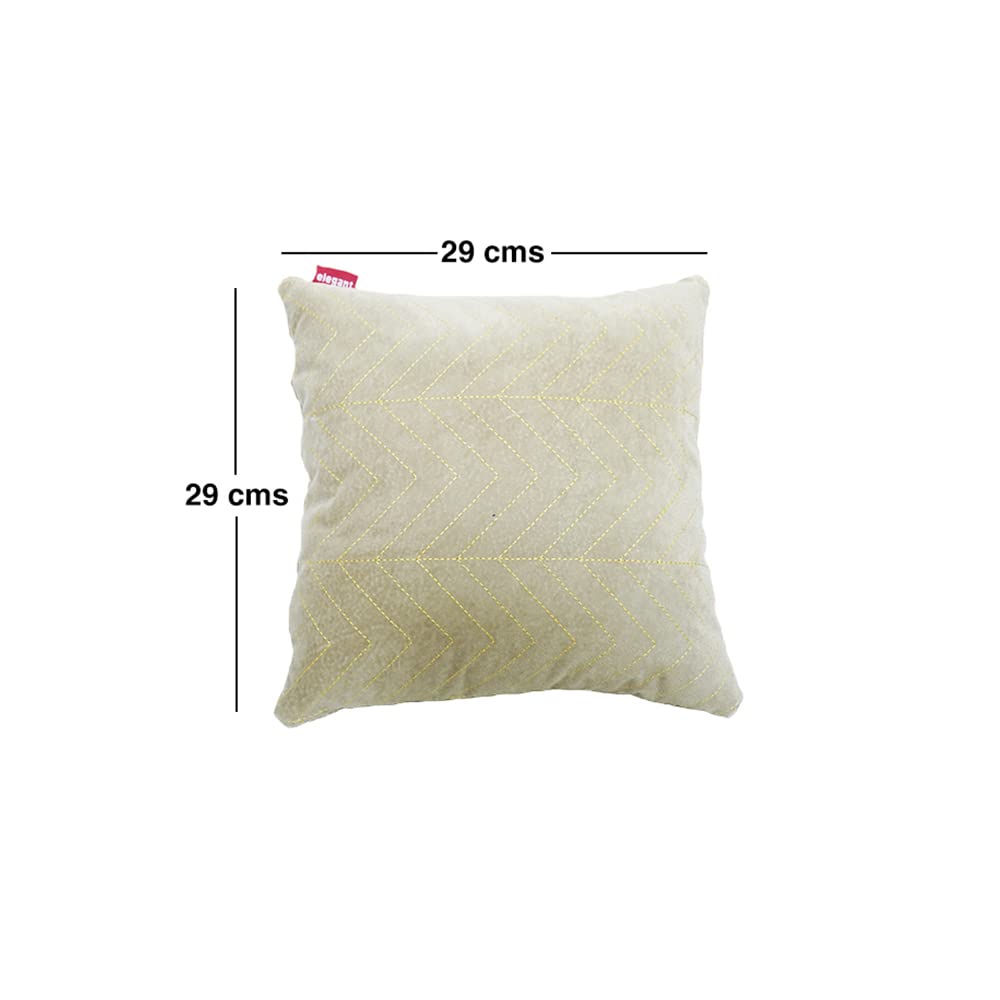 Elegant Comfy Cushion Pillow Beige Line Design Set of 2 CU09 | Elegant Auto Retail 