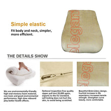 Elegant Memory Foam Slim Full Active Back Rest Support Car Pillow Beige | Elegant Auto Retail 