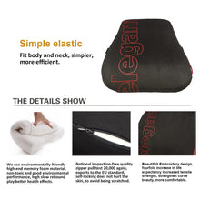 Elegant Memory Foam Slim Full Active Back Rest Support Car Pillow In Black | Elegant Auto Retail 