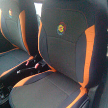 Load image into Gallery viewer, F1 Fabric Car Seat Cover Black and Orange
