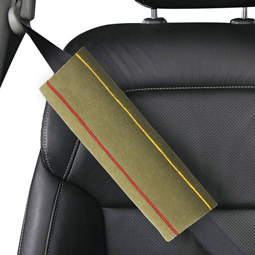 Fabric Seat Belt Shoulder Pads Beige Color Set of 2 | Elegant Auto Retail 