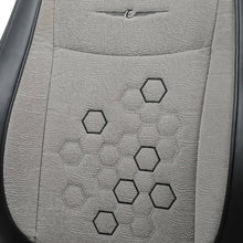 Fresco Fizz Fabric Car Seat Cover For Hyundai I10 In  Black C Grey  | Elegant Auto Retail