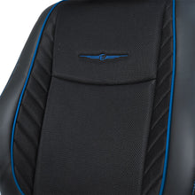 Load image into Gallery viewer, Fresco Drift Fabric Car Seat Cover For Maruti Invicto - Black Blue | Elegant Auto Retail

