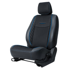 Load image into Gallery viewer, Fresco Drift Fabric Car Seat Cover For Honda City - Black Blue | Elegant Auto Retail
