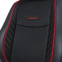 Fresco Drift Fabric Car Seat Cover For Hyundai I10  - Black Red | Elegant Auto Retail