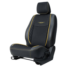 Load image into Gallery viewer, Fresco Drift Fabric Car Seat Cover For Honda City - Black Yellow | Elegant Auto Retail
