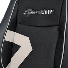 Load image into Gallery viewer, Fresco Rush Fabric Car Seat Cover ForMG Hector Plus - Black CGrey | Elegant Auto Retail
