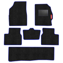 Load image into Gallery viewer, Cord Carpet Car Floor Mat Black And Blue (Set of 6)
