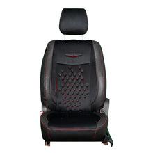 Gen Y Velvet Fabric Car Seat Cover For Tata Punch (GenYBlack-Red)! Elegant Auto Retail