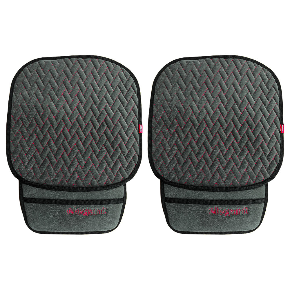 Caper Cool Pad Car Seat Cushion Grey-Red (Set of 2)