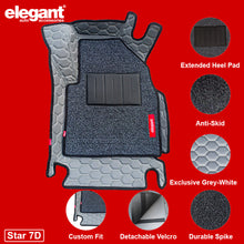 Load image into Gallery viewer, Star 7D Car Floor Mats For Volvo XC90 - Grey White | Elegant Auto Retail
