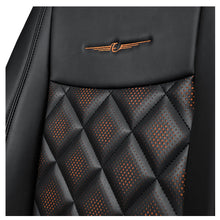 Groovy Nappa PR Art Leather Car Seat Cover For Maruti Dzire - Black Orange | Elegant Auto Retail