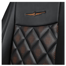 Groovy Nappa PR Art Leather Car Seat Cover For Hyundai Verna - Black Orange | Elegant Auto Retail