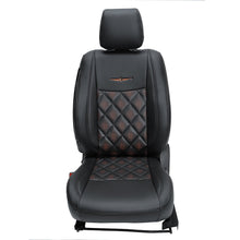 Load image into Gallery viewer, Groovy Nappa PR Art Leather Car Seat Cover For Kia Carnival (Black-Orange)! Elegant Auto Retail
