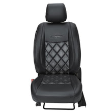 Load image into Gallery viewer, Groovy Nappa PR Art Leather Car Seat Cover For Hyundai Alcazar ( Black-White)! Elegant Auto Retail
