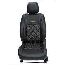 Load image into Gallery viewer, Groovy Nappa PR Art Leather Car Seat Cover For Hyundai Tucson - Black Yellow | Elegant Auto Retail
