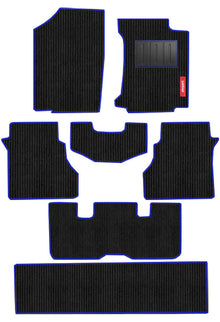 Cord Carpet Car Floor Mat For Mahindra Xuv 700 - Black Blue | Elegant Auto Retail