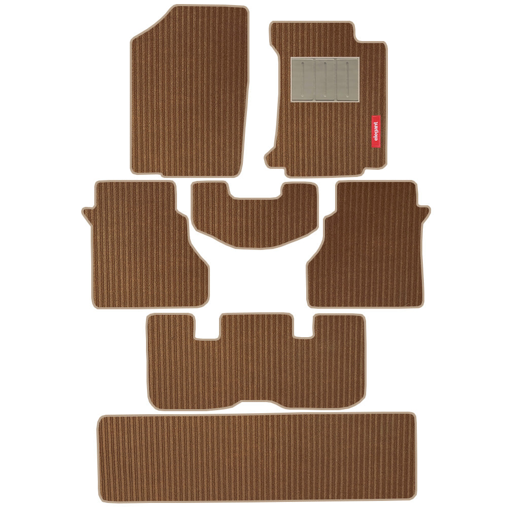 Cord Carpet Car Floor Mat For Tata Safari - Beige Beige | Elegant Auto Retail