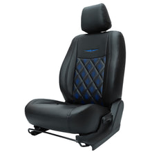 Load image into Gallery viewer, Groovy Nappa PR Art Leather Car Seat Cover For Renault Captur - Black Blue | Elegant Auto Retail
