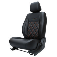 Load image into Gallery viewer, Groovy Nappa PR Art Leather Car Seat Cover For Ford Ecosport - Black Orange | Elegant Auto Retail
