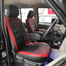 Load image into Gallery viewer, Glory Prism Art Leather Car Seat Cover Black and Orange For Mahindra Scorpio
