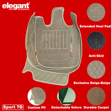 Load image into Gallery viewer, Sport 7D Carpet Car Floor Mat For Honda Amaze -Beige Beige | Elegant Auto Retail 
