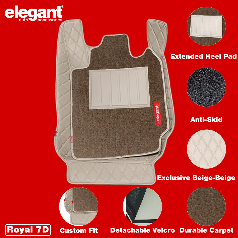 Royal 7D Car Floor Mats Beige For Maruti Brezza