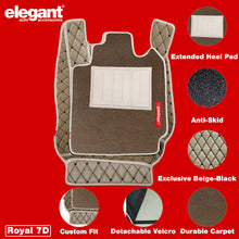 Load image into Gallery viewer, Royal 7D Car Floor Mats For Ford Endeavour - Beige Black | Elegant Auto Retail
