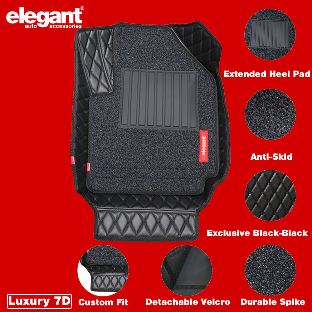 7D Car Floor Mats Black and Black For Mercedes GLE 300