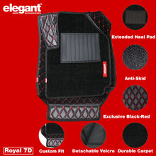Load image into Gallery viewer, Royal 7D Car Floor Mats Black and Red For Maruti Brezza
