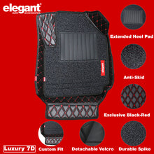 7D Car Floor Mats Black and Red For Maruti Swift