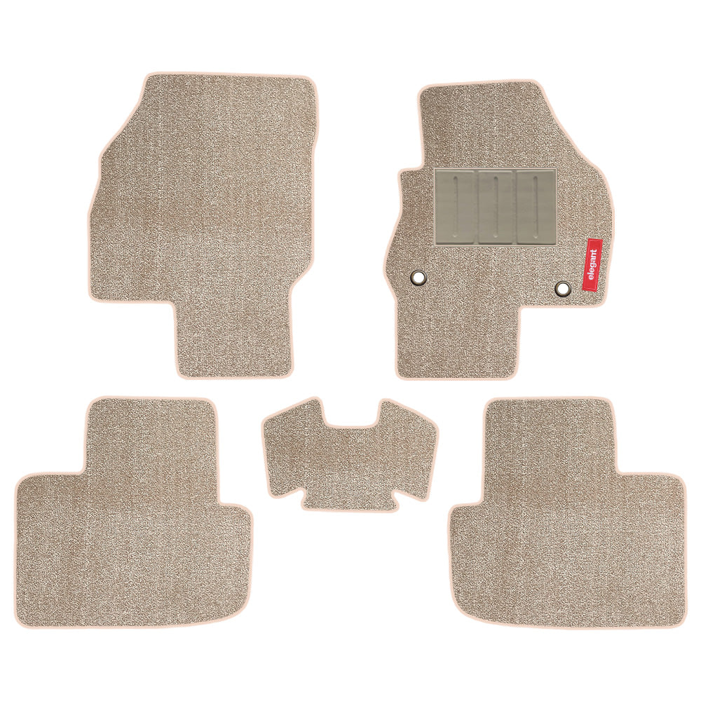 Miami Carpet Car Floor Mat For Skoda Kylaq - Beige Beige | Elegant Auto Retail