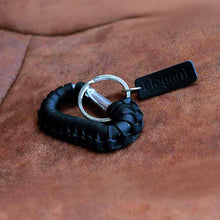 Load image into Gallery viewer, Leather Keychain Black (ELE-16)
