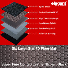 Star 7D Car Floor Mats For Toyota Vellfire - Brown Black | Elegant Auto Retail