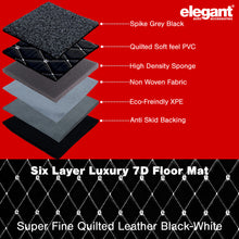 Load image into Gallery viewer, 7D Car Floor Mats For Mahindra Bolero Neo - Black White | Elegant Auto Retail
