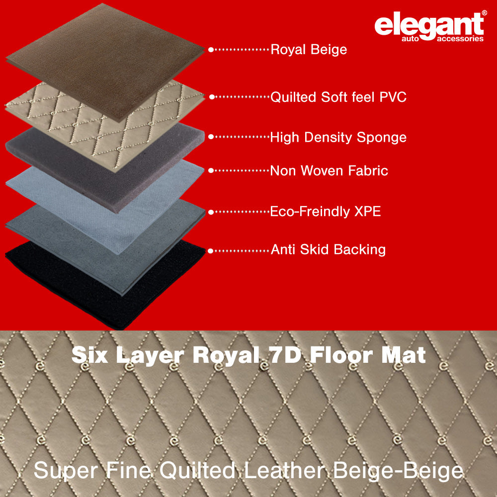 Royal 7D Car Floor Mats Beige For Citroen C3