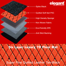 7D Car Floor Mats Tan and Black For Mahindra Scorpio