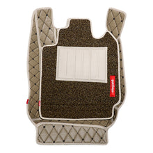 7D Car Floor Mats For Mahindra Xuv 700 - Beige Black | Elegant Auto Retail