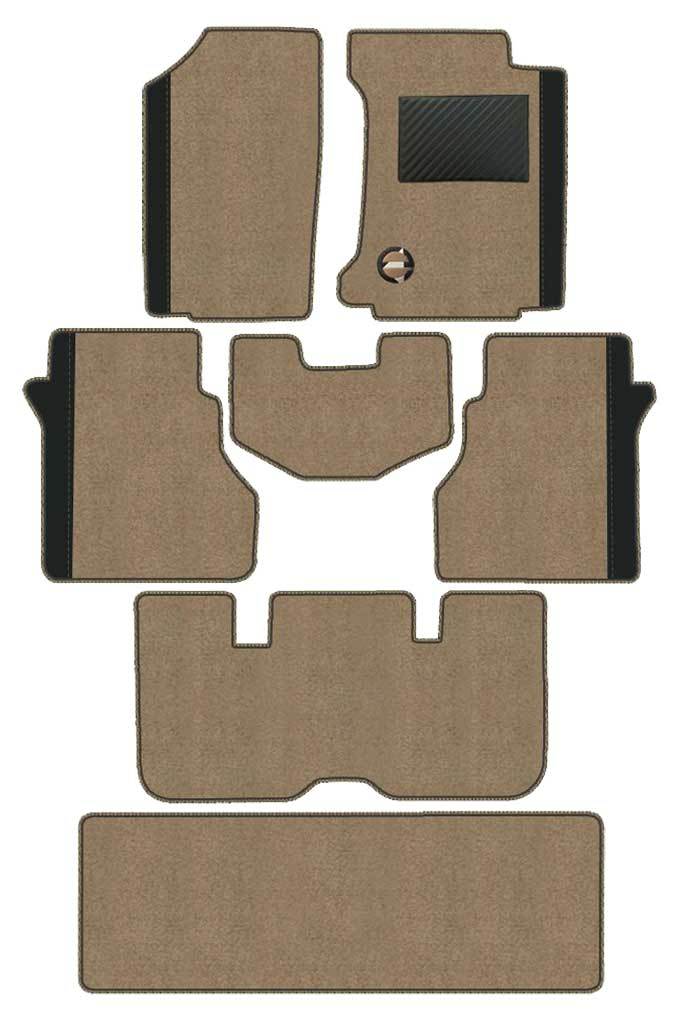 Duo Carpet  Car Floor Mat For Mahindra Xuv 700  Beige  Black| Elegant Auto Retail