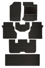 Luxury Leatherette Car Floor Mat For Mahindra Xuv 700 Black -White | Elegant Auto Retail