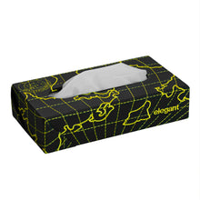 Load image into Gallery viewer, Nappa Leather Globe Tissue Box Black and Yellow | Elegant Auto Retail
