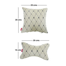 Load image into Gallery viewer, Elegant Car Comfy Pillow And Neck Rest Beige E Set of 4 Design CU01 | Elegant Auto Retail 
