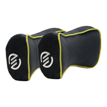 Load image into Gallery viewer,  Elegant Snug Memory Foam Car Neck Rest Pillow (Set of 2) | Elegant Auto Retail In Black-Yellow
