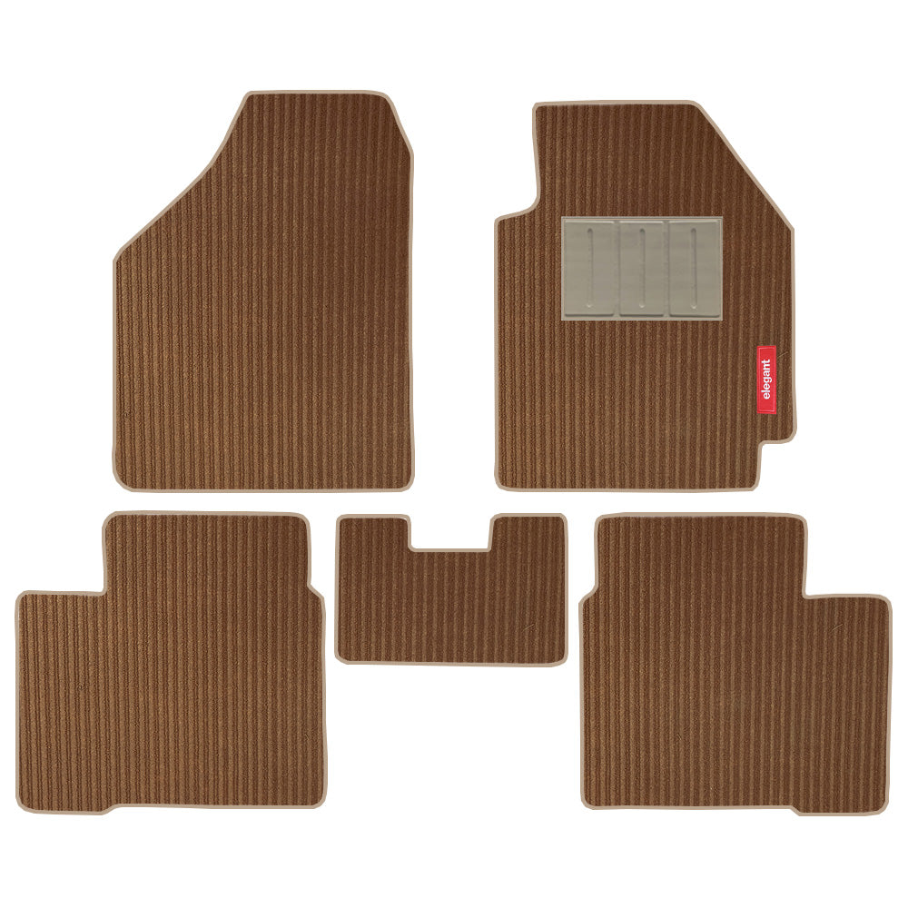 Cord Carpet Car Floor Mat For Maruti Zen - Beige Beige | Elegant Auto Retail