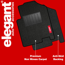 Load image into Gallery viewer, Cord Carpet Car Floor Mat For Maruti Swift - Black Black | Elegant Auto Retail

