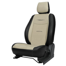 Oval Plus Bucket Fit Art Leather Car Seat Cover For Hyundai Grand I10- Black Beige | Elegant Auto Retail