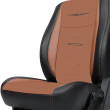 Oval Plus Bucket Fit Art Leather Car Seat Cover For Hyundai  I10 Nios  - Black Tan   | Elegant Auto Retail