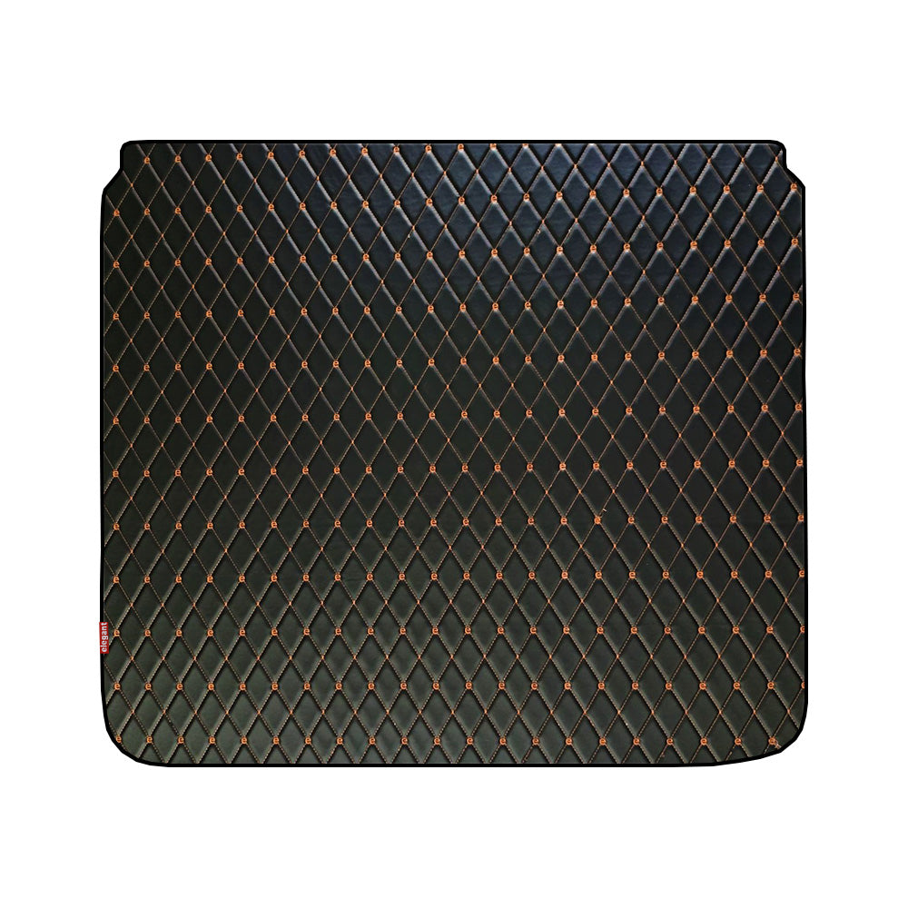 Luxury Leatherette Car Dicky Mat For Maruti SX4 Black Tan  | Elegant Auto Retail