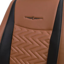 Load image into Gallery viewer, Vogue Razor Art Leather Car Seat Cover For Honda Civic - Black Tan | Elegant Auto Retail
