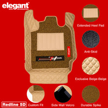 Redline 5D Car Floor Mat For Mahindra Marazzo - Beige Beige | Elegant Auto Retail